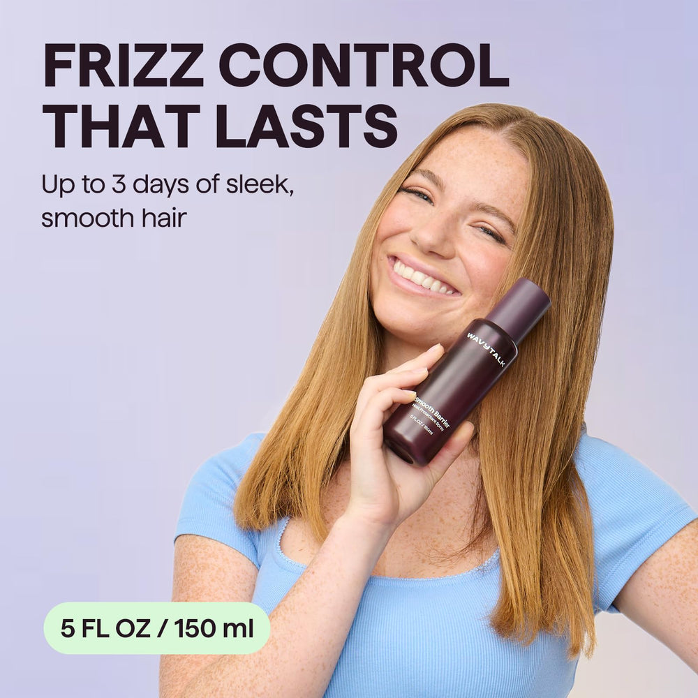 Wavytalk Smooth Barrier after styling delivers a glossy, frizz-free finish