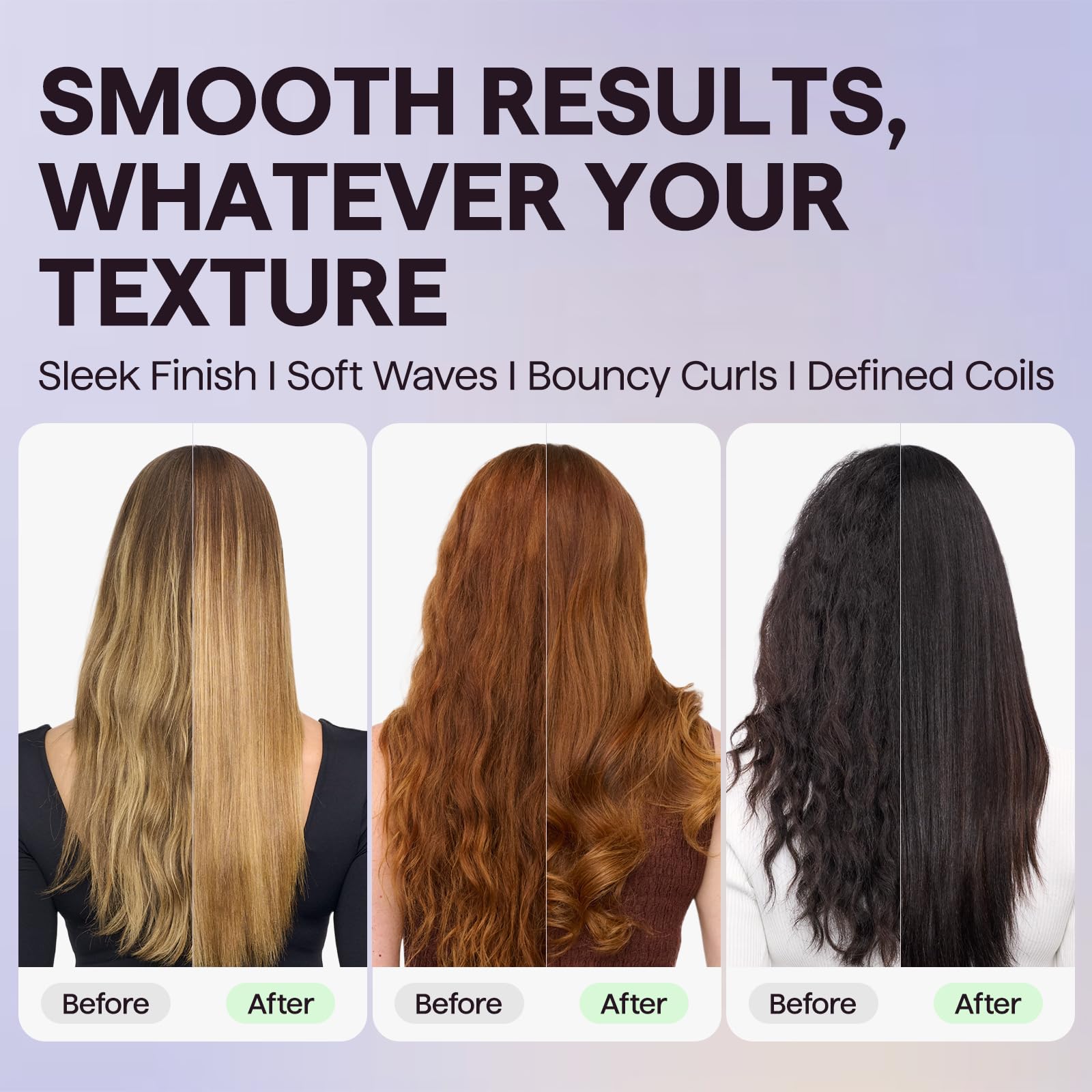 Wavytalk Smooth Barrier frizz-control image demonstrates daily styling benefits.