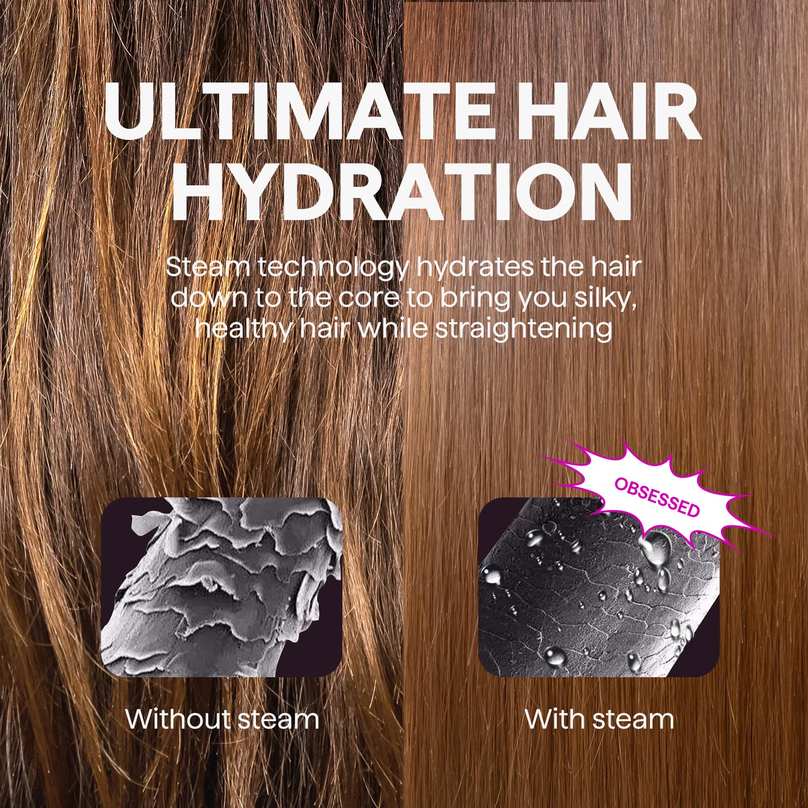 Wavytalk Pro Steam Brush shows quick heat-up for faster styling.
