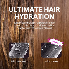 Wavytalk Pro Steam Brush shows quick heat-up for faster styling.