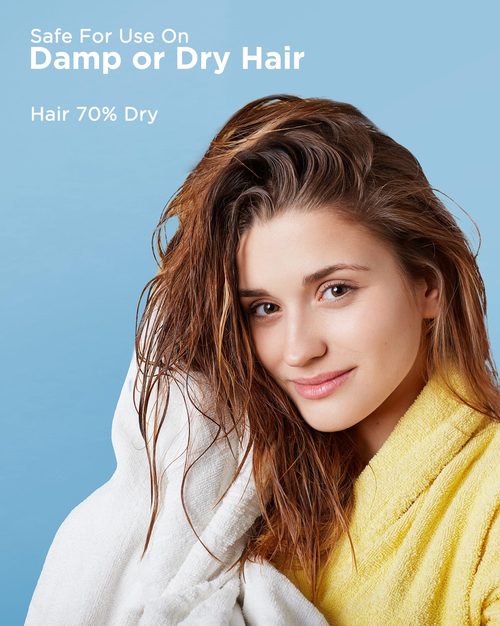 Wavytalk blue straightener with 3D floating plates for smooth glide