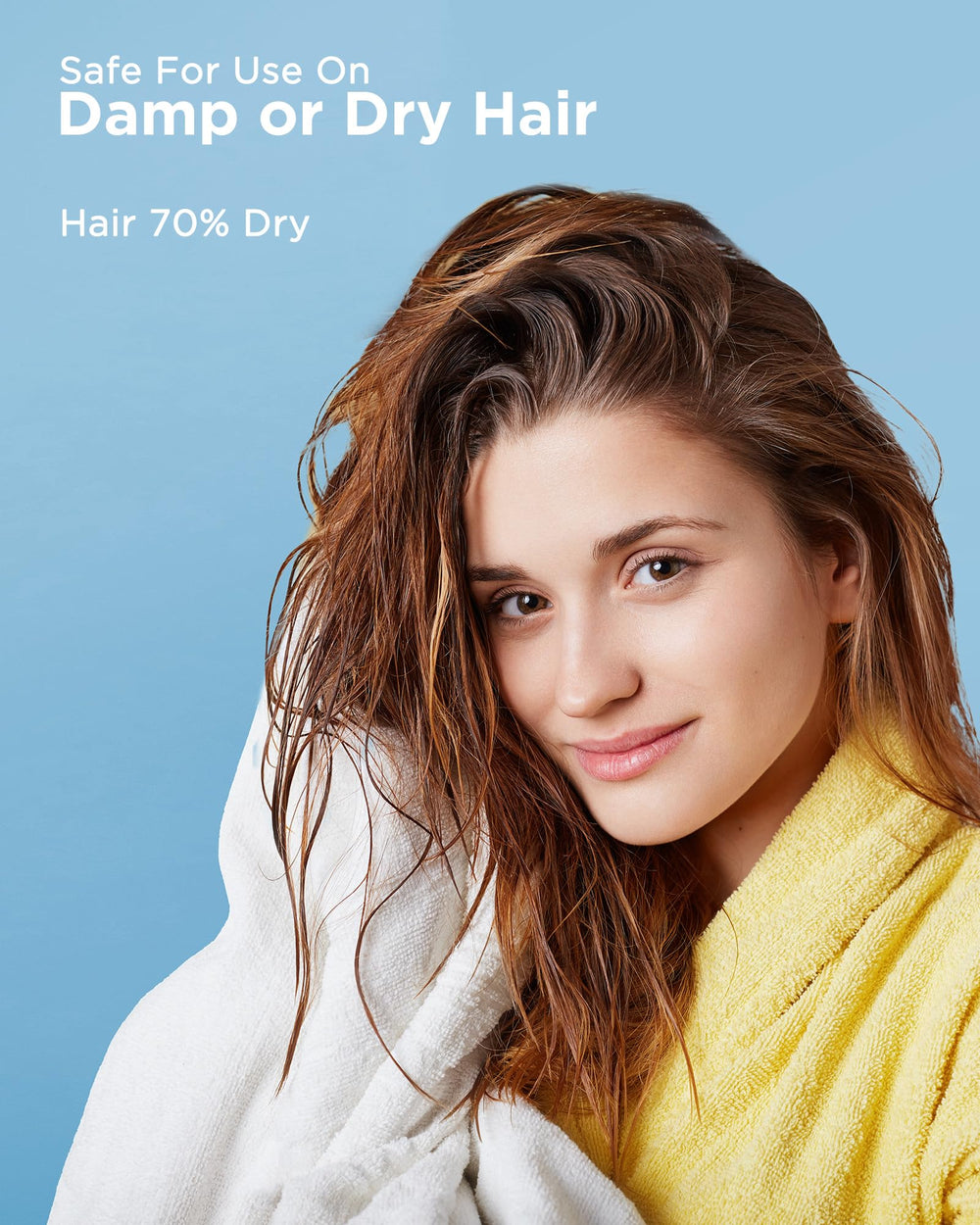 Wavytalk blue straightener with 3D floating plates for smooth glide
