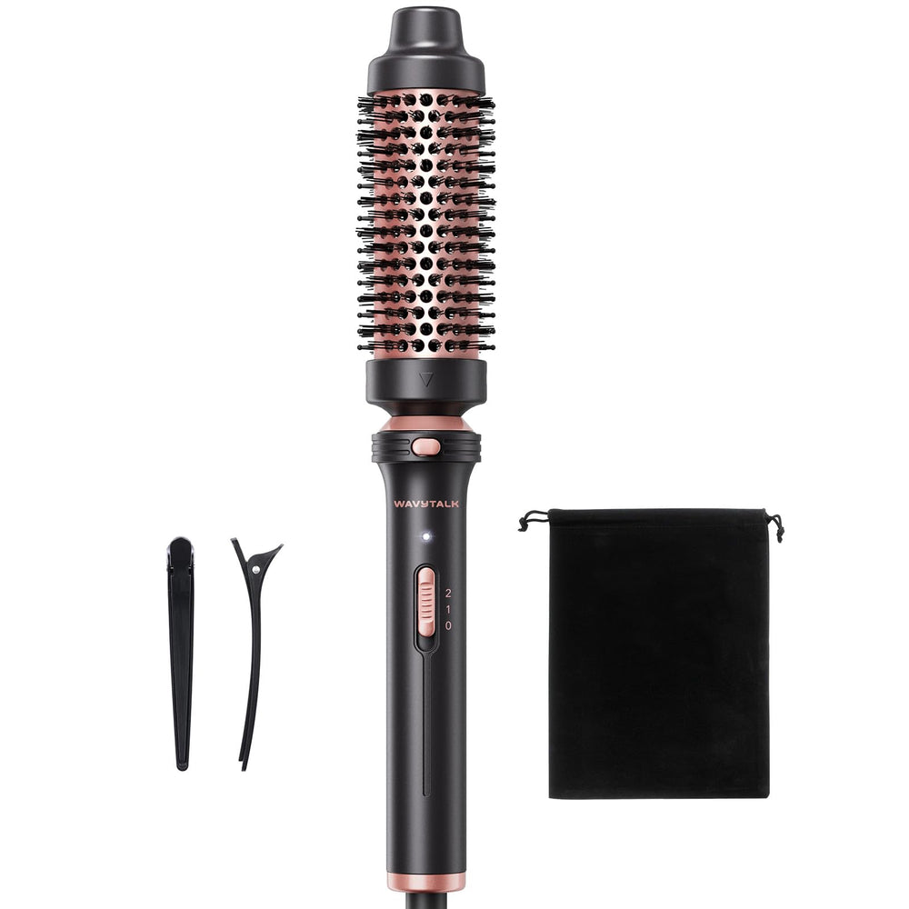 Wavytalk Thermal Brush 1-1/2 inch barrel for even heat and soft, defined curls.