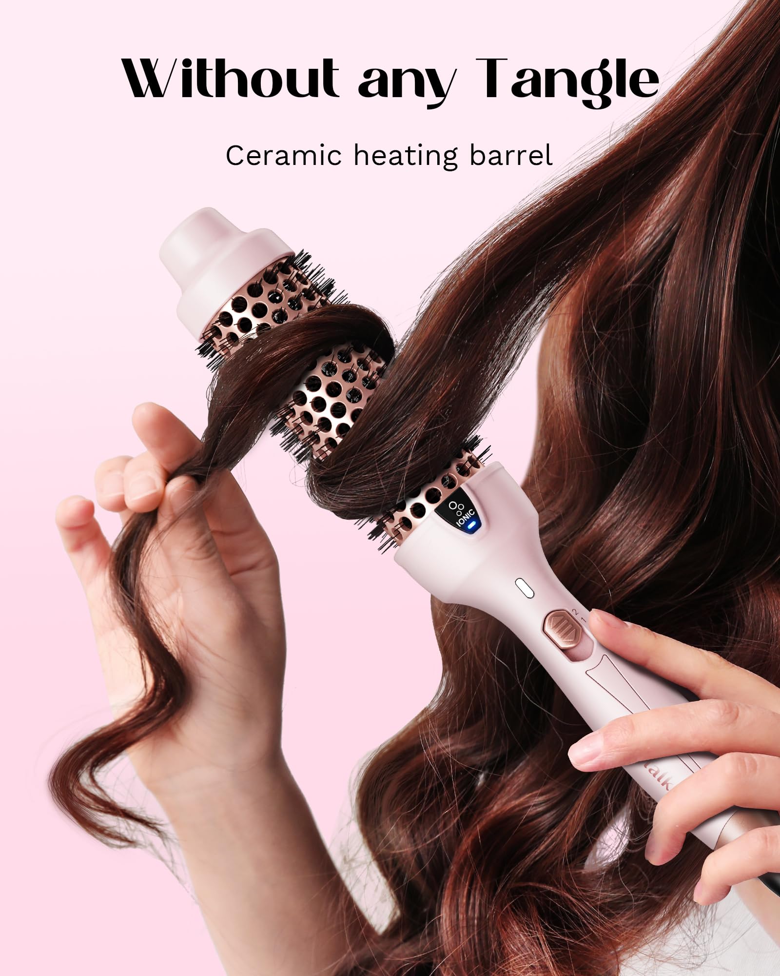 Wavytalk Thermal Brush 1.5 inch barrel creates natural curls with volume.