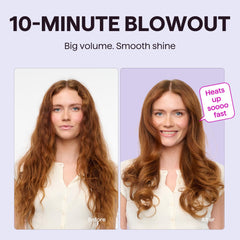 Wavytalk Thermal Brush Blowout Boost Grande bristle closeup highlights even heat distribution for smooth results