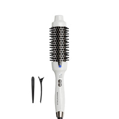 Wavytalk Thermal Brush ceramic-barrel smooths hair with a frizz-free finish.