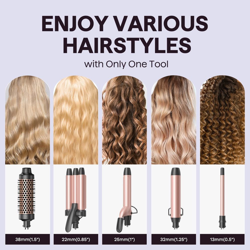 Wavytalk thermal brush and crimper accessory demonstrating long-lasting polished results.