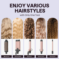 Wavytalk thermal brush and crimper accessory demonstrating long-lasting polished results.