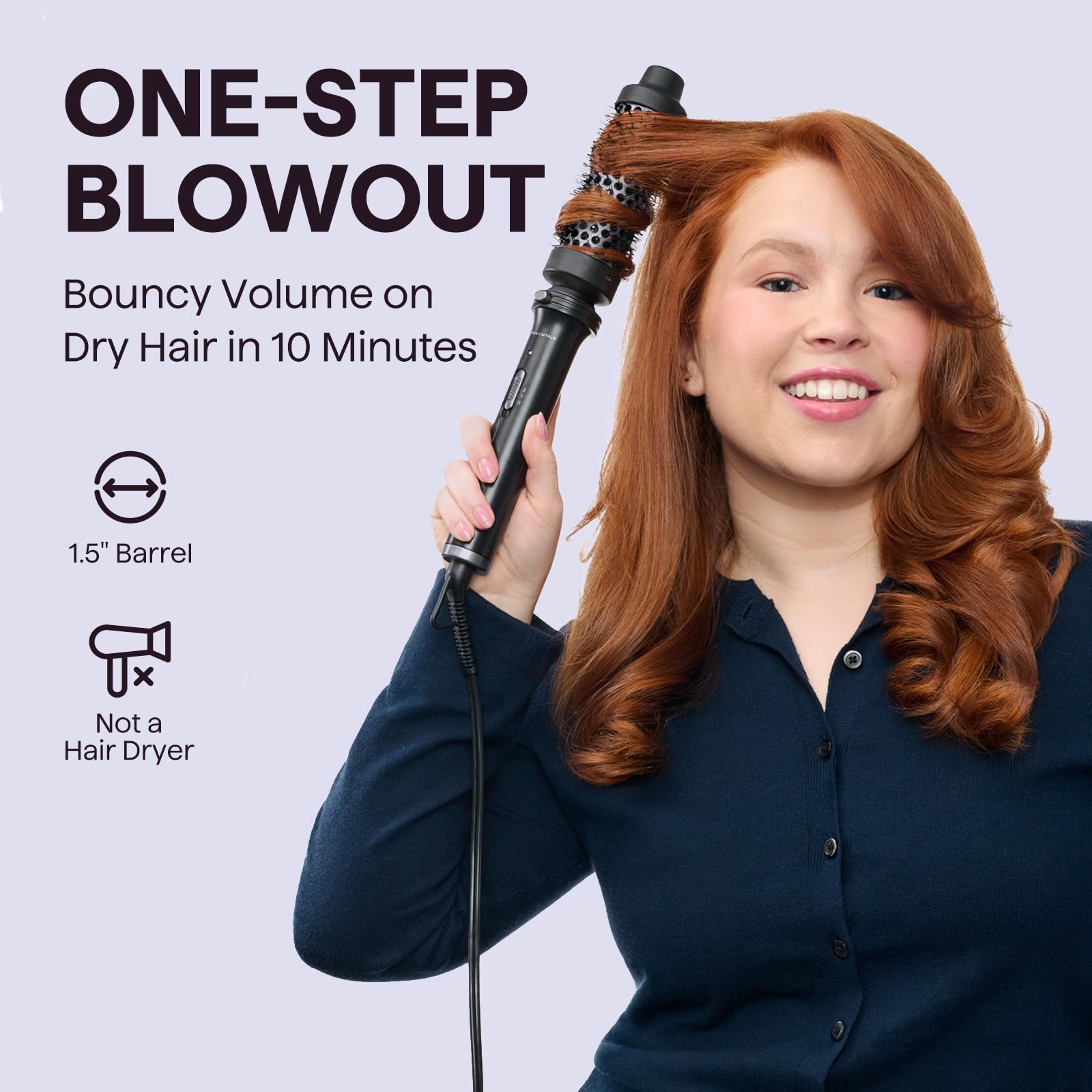 Wavytalk Thermal Brush detachable head enables easy packing and cleaning.