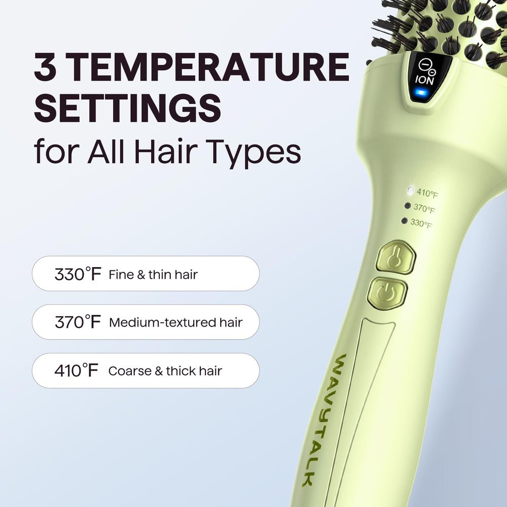 Wavytalk thermal brush in compact, travel-ready packaging for convenient use