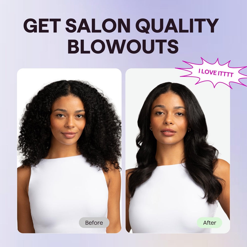 Wavytalk in-use styling shows smoothing curls and detangling in one pass