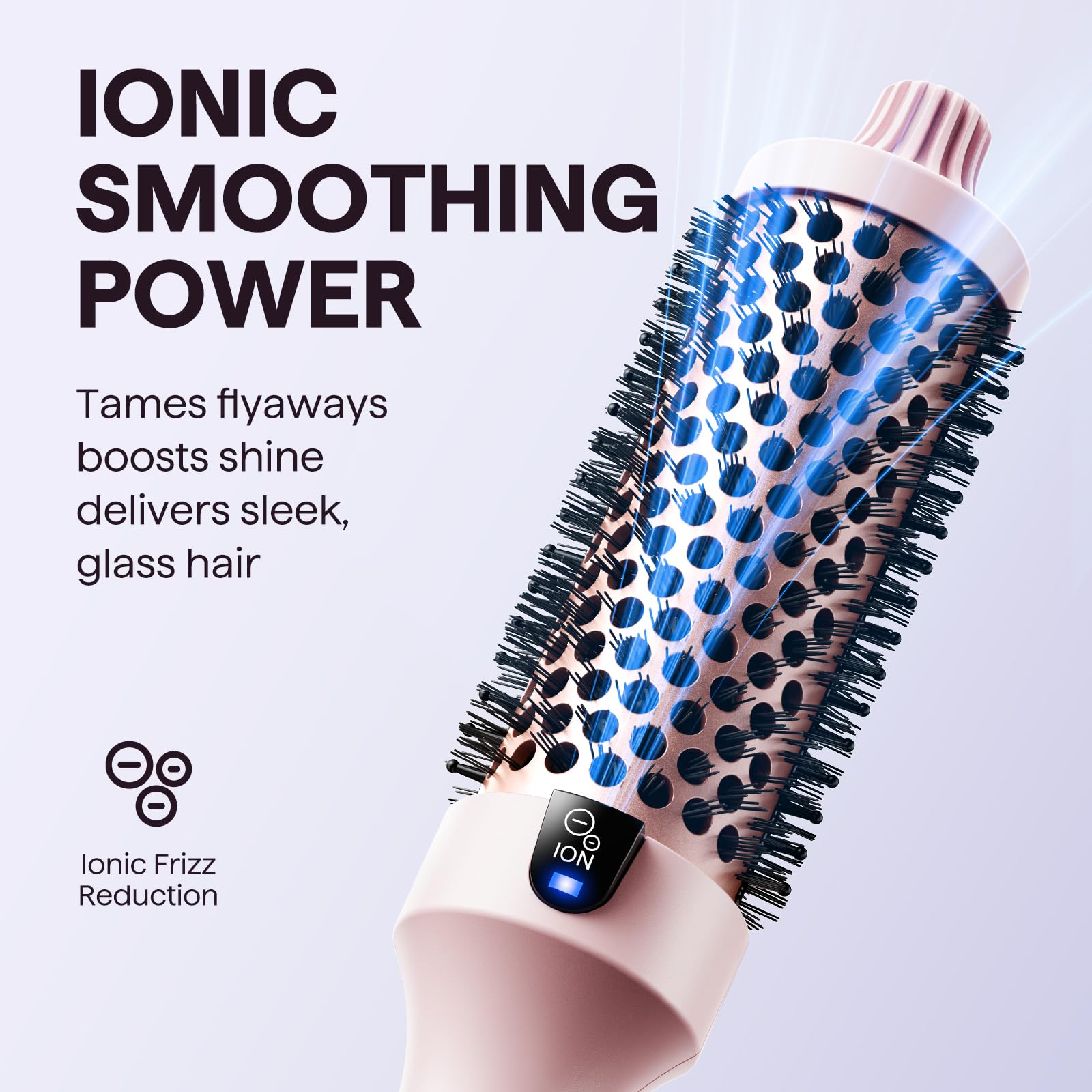 Wavytalk Thermal Brush with ionic technology to reduce frizz and boost shine.