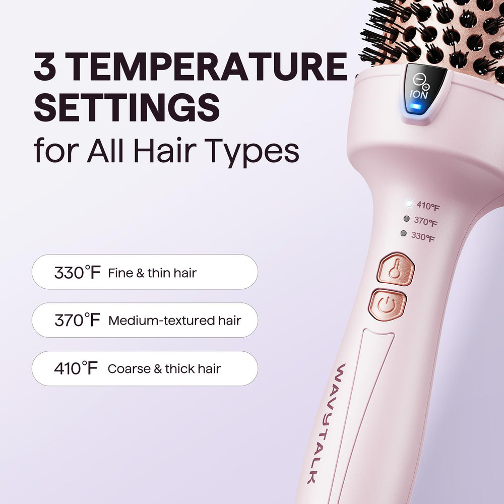 Wavytalk Thermal Brush in Millennial Pink finish delivers easy, stylish results