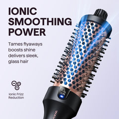 Wavytalk Thermal Brush tourmaline ceramic barrel for consistent styling and shine