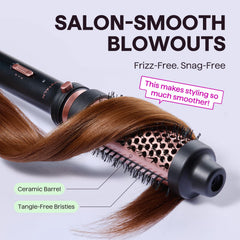 Wavytalk Thermal Brush velvet pouch keeps styling kit organized.