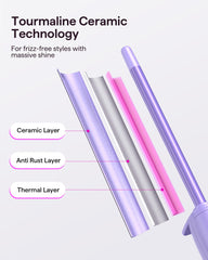 Wavytalk travel-ready dual-voltage purple iron for worldwide styling.