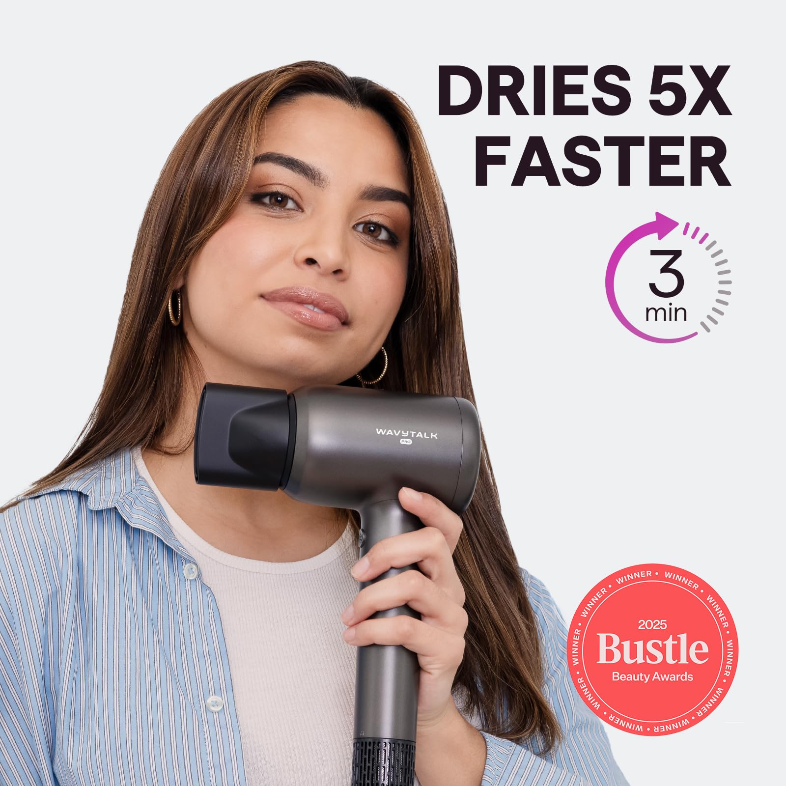 Wavytalk Turblow Pro concentrator-attachment concentrates airflow for precise styling.