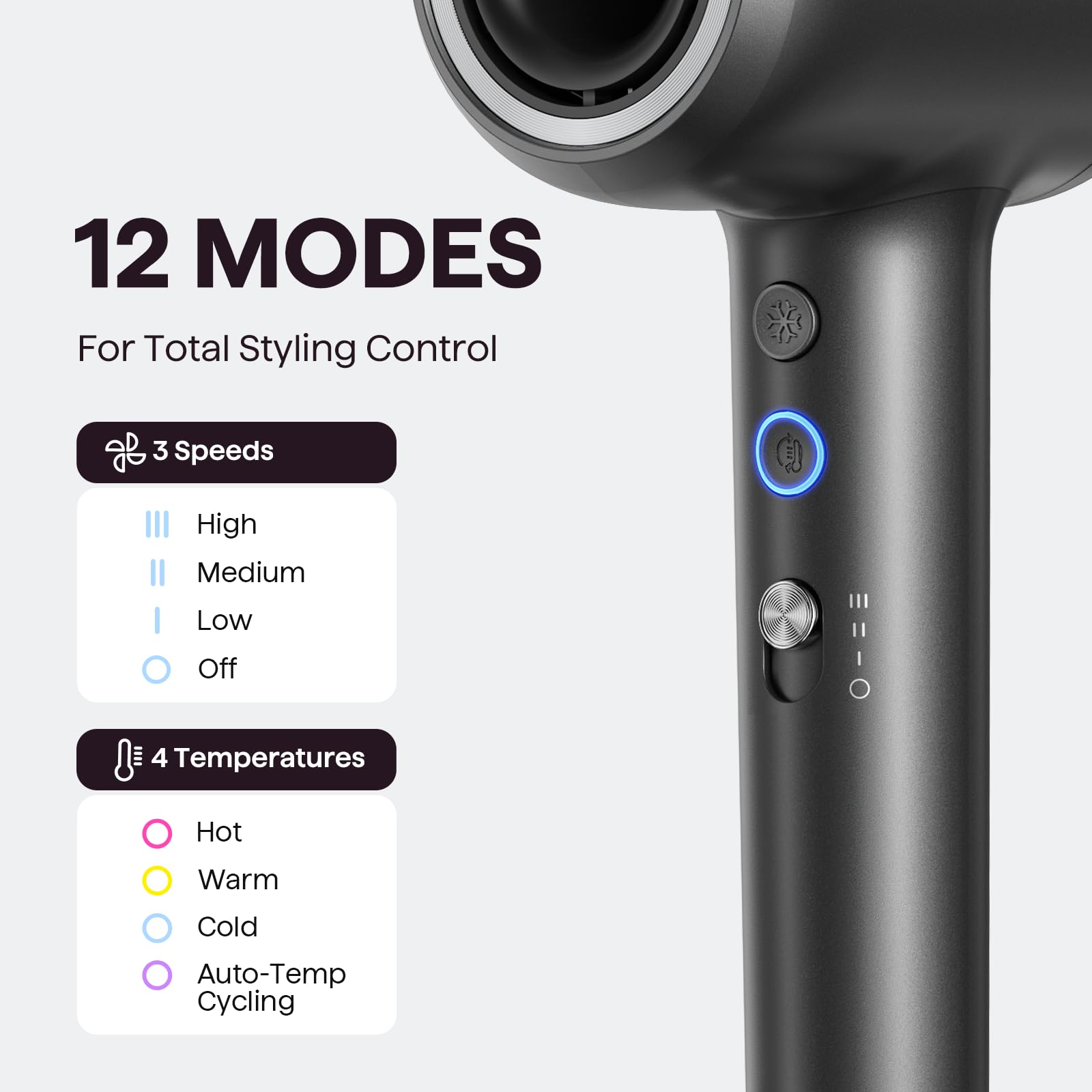 Wavytalk Turblow Pro lightweight design enables effortless styling anywhere.
