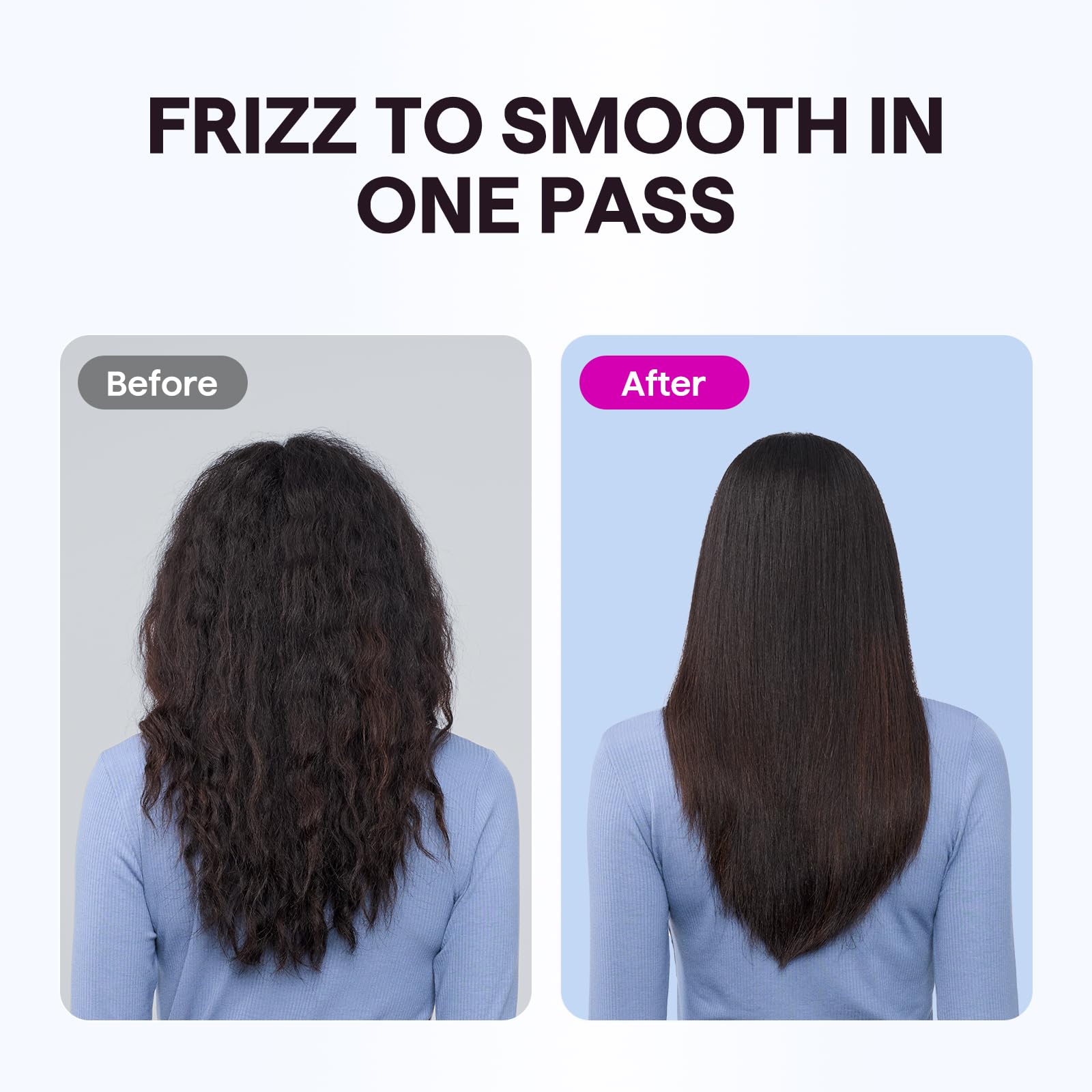 Wavytalk wet-to-straight-iron heat-up-30sec shows quick readiness for on-the-go mornings.
