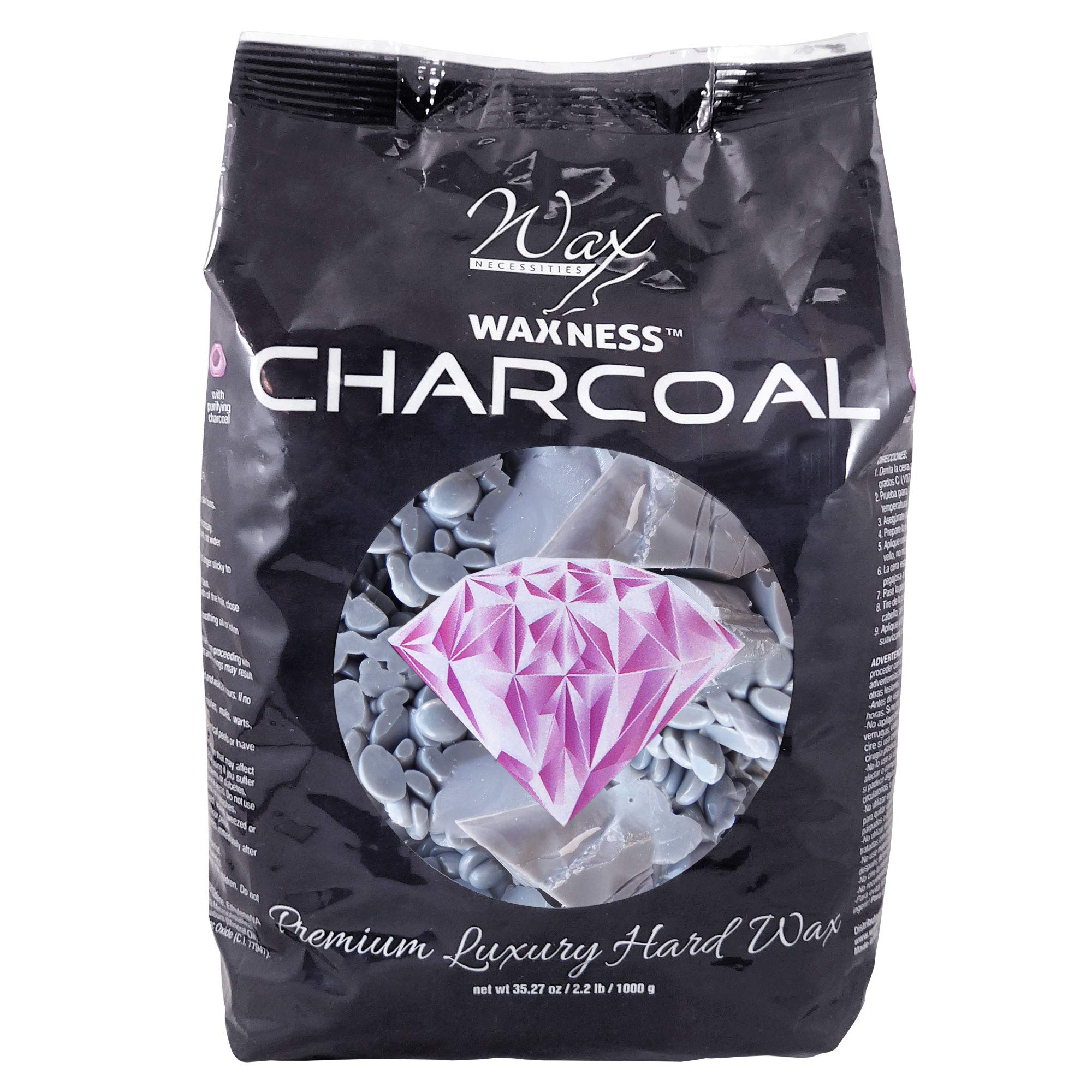 Wax Necessities charcoal hard wax granules ideal for versatile pre-melt prep