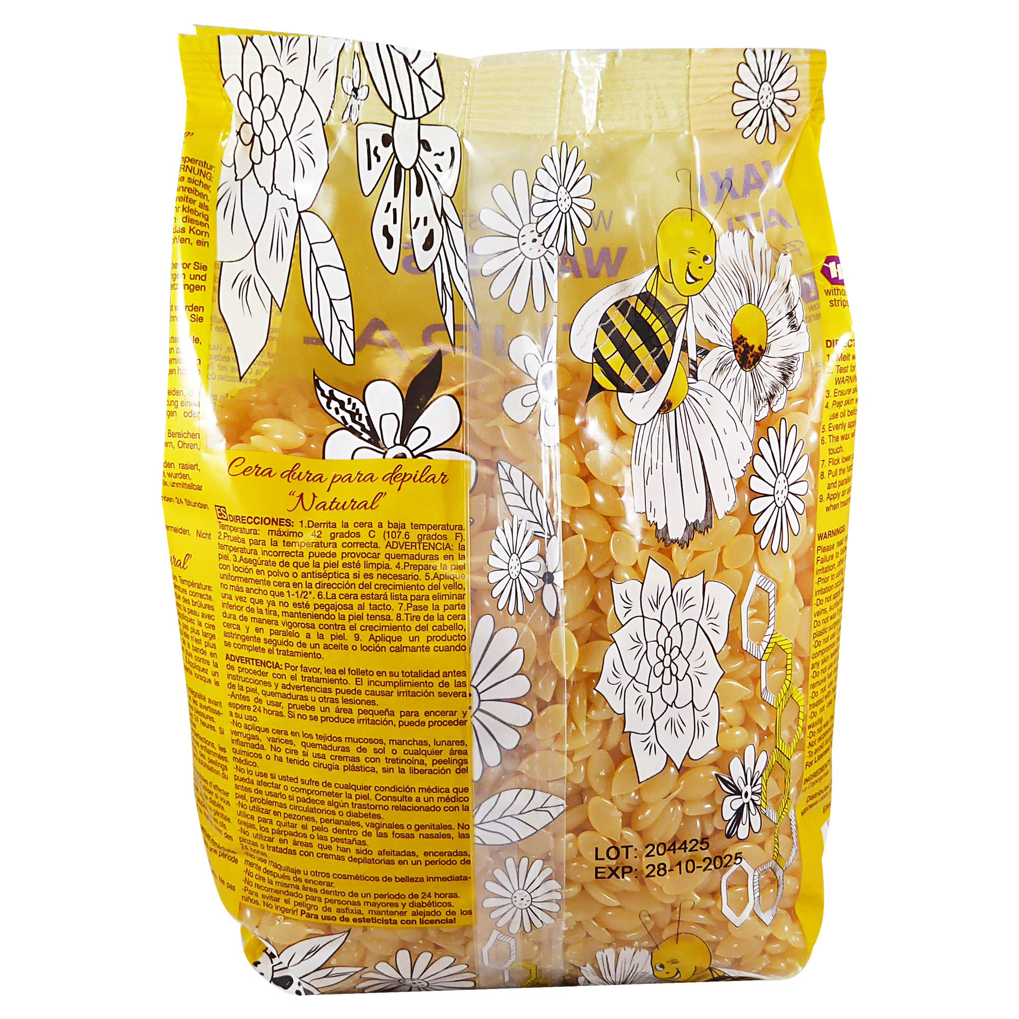 Wax Necessities hard wax beads natural ready-to-use setup conveys simple at-home waxing experience.
