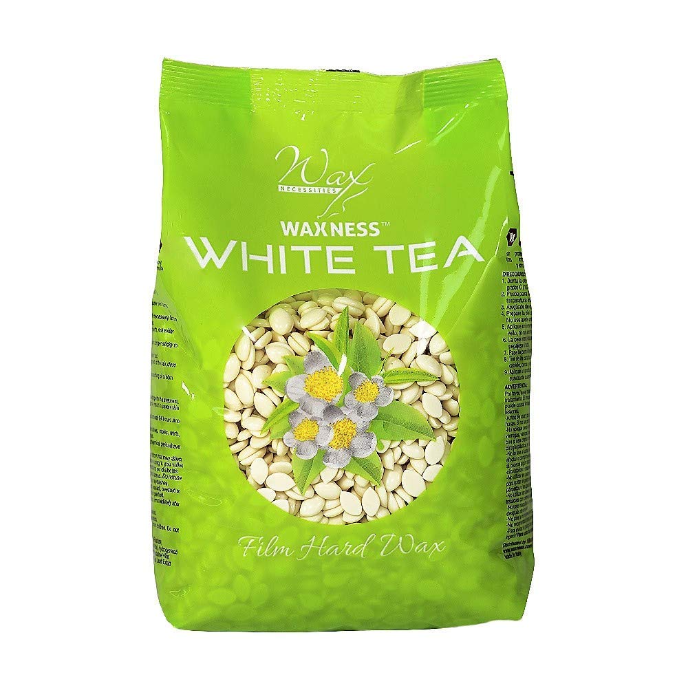 Wax Necessities White Tea Cream beads illustrate a ready-to-use formula for smooth waxing