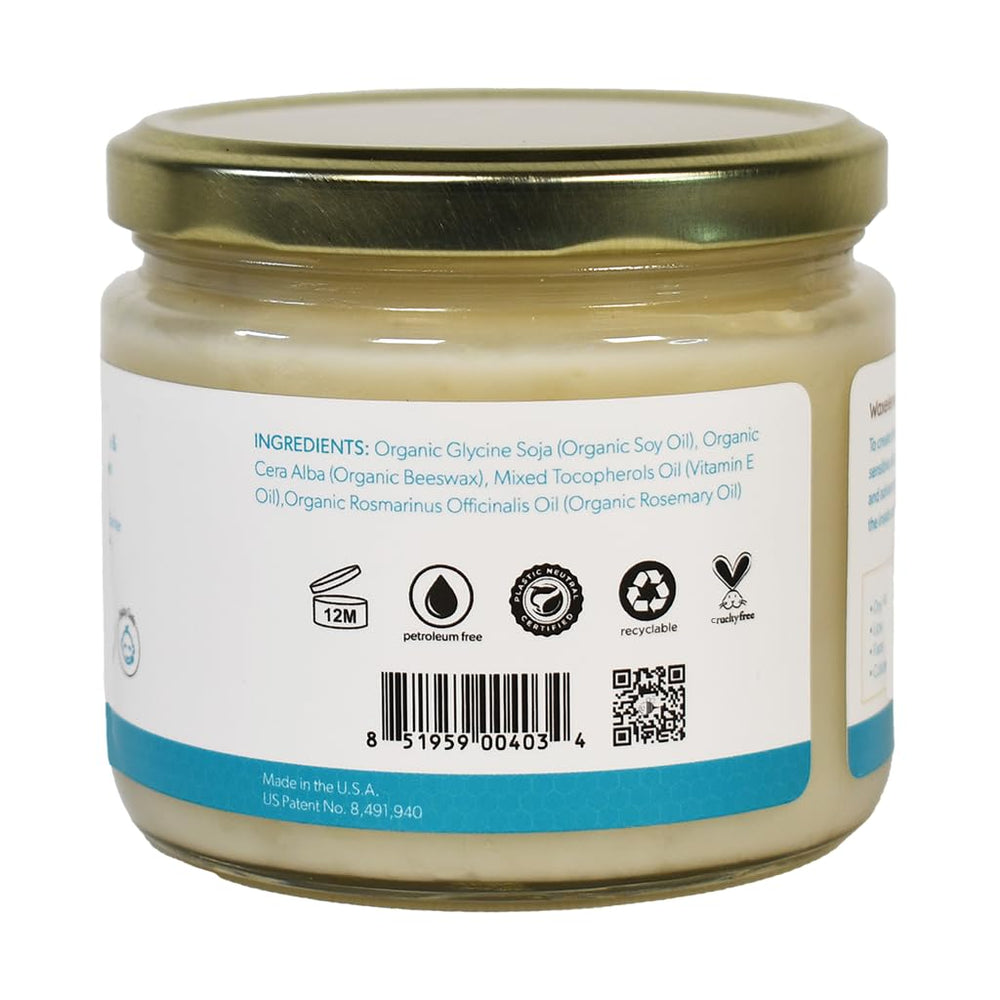 Waxelene application on skin demonstrates hydrating, non-greasy coverage for dehydrated areas
