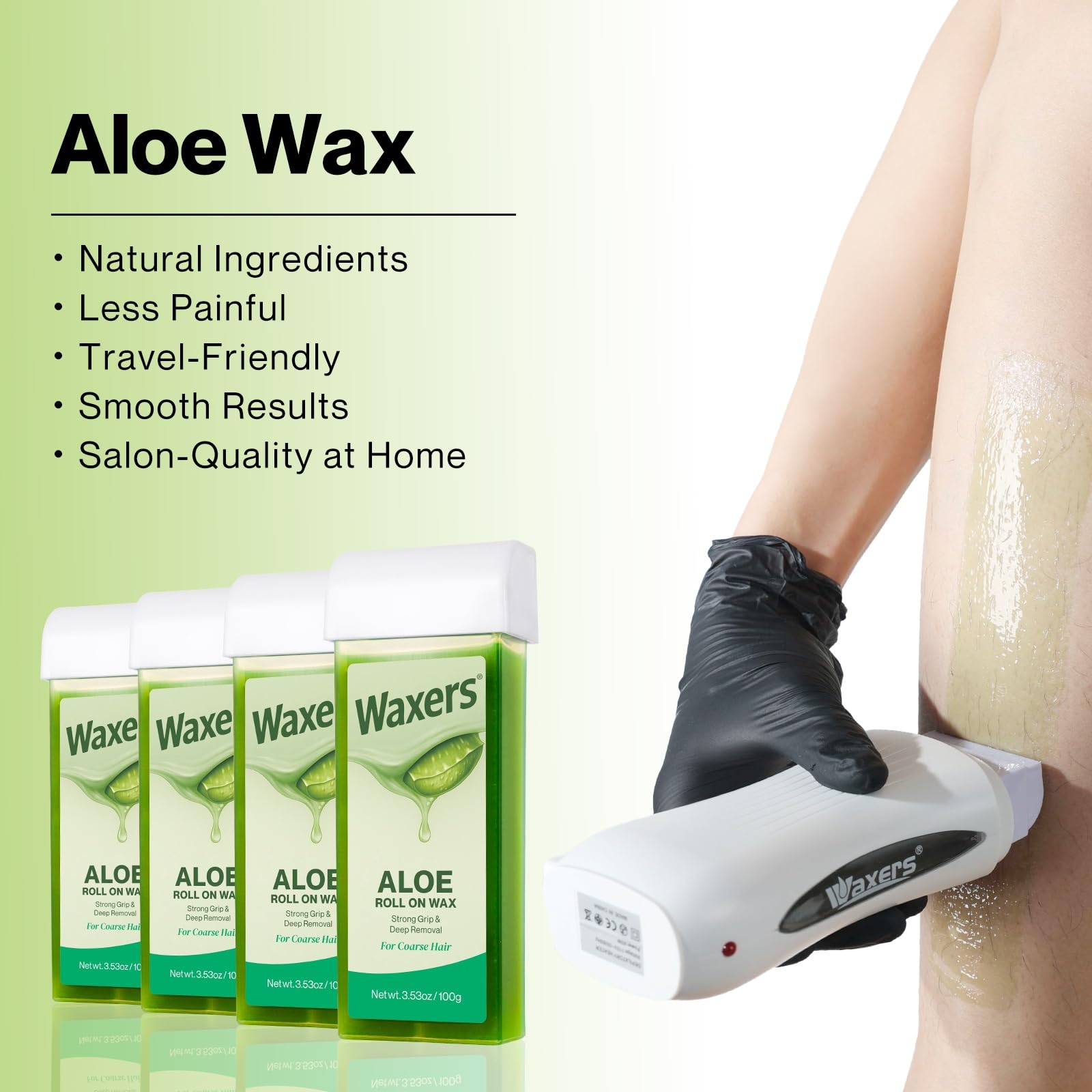 Waxers Roll on Wax Kit Roller Head provides mess-free, precise wax application