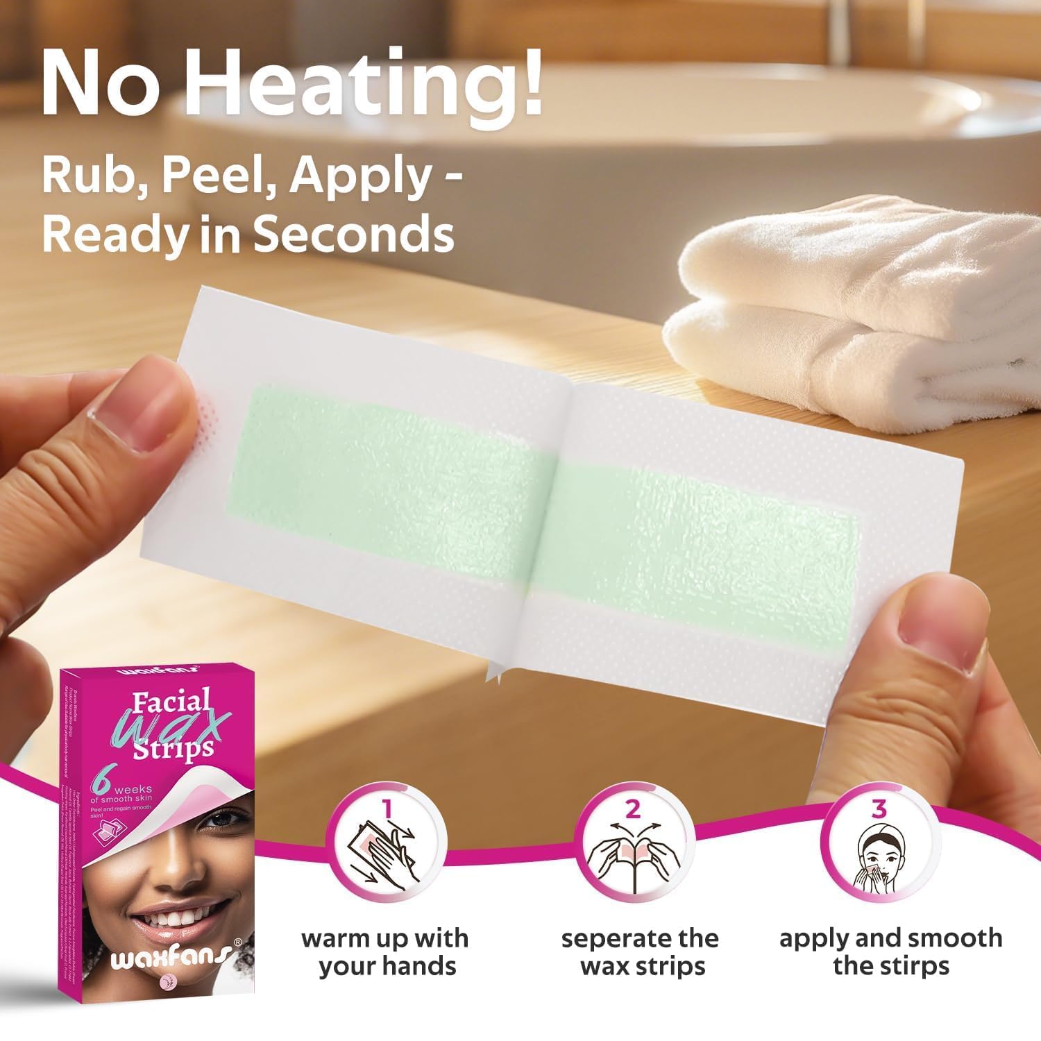 Waxfans arm wax strip makes at-home hair removal efficient and comfortable.