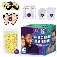 Waxfans nose and ear kit packaging shows at-home salon-ready setup.