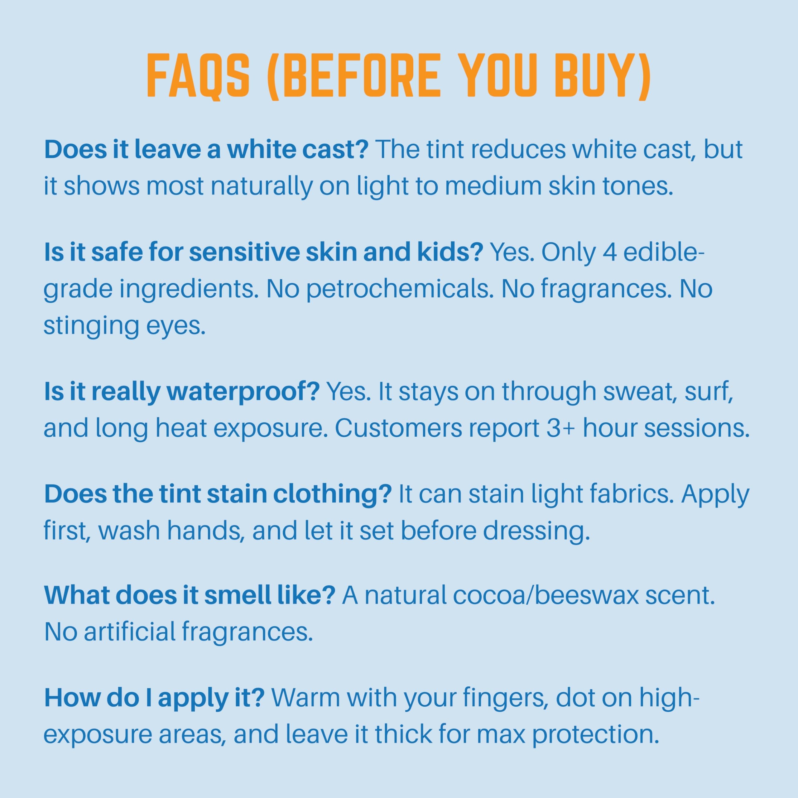 Waxhead reef-safe four-ingredient formula label shown for awareness