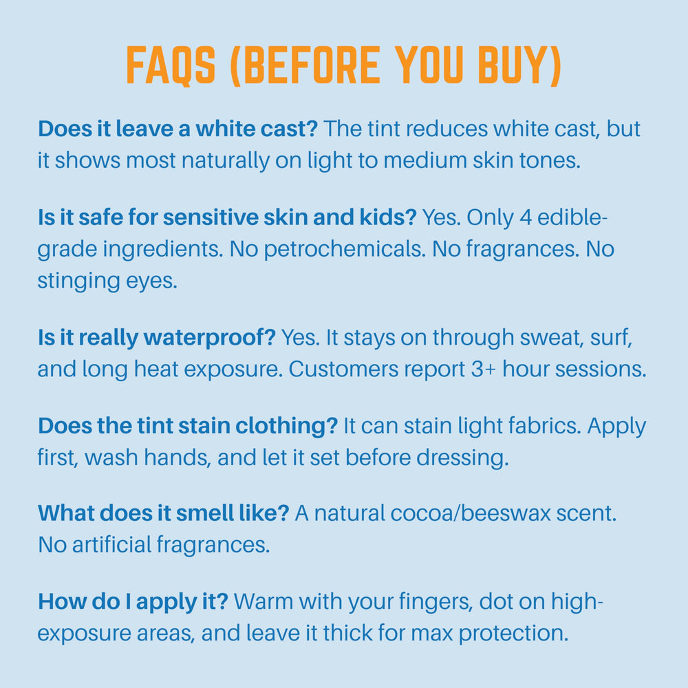 Waxhead reef-safe four-ingredient formula label shown for awareness