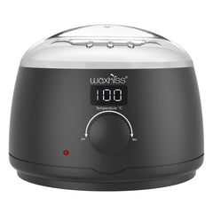waxkiss digital wax warmer with see-through lid shows melt progress for precise temp control