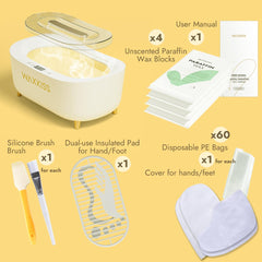 Waxkiss paraffin wax warmer for feet delivers warm revitalizing therapy during pedicure sessions.