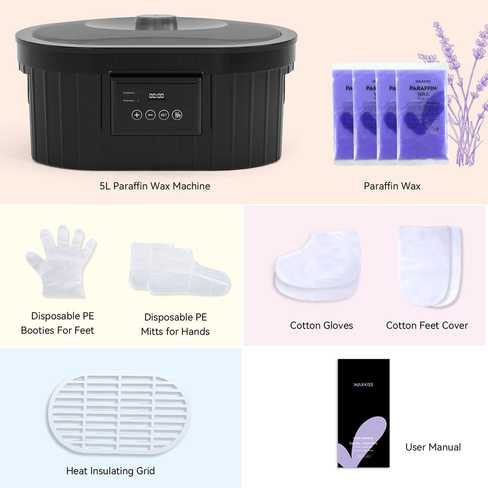 Waxkiss lavender wax warmer close-up providing calming spa ambience