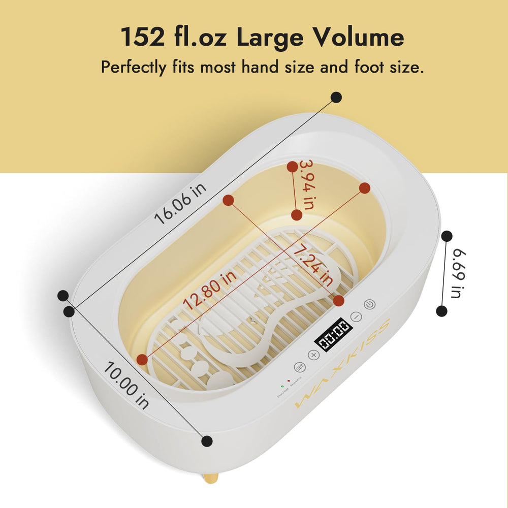 Waxkiss Intelligent Paraffin Wax Machine control panel highlights precise heat management for consistent results.