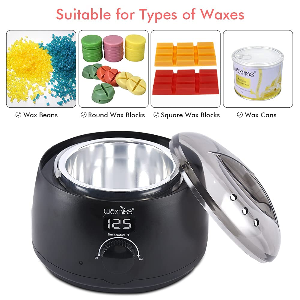 waxkiss wax-warmer compatible with standard 14-ounce cans and wax beans