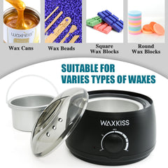 Waxkiss wax warmer adjustable temperature knob offers precise heat control