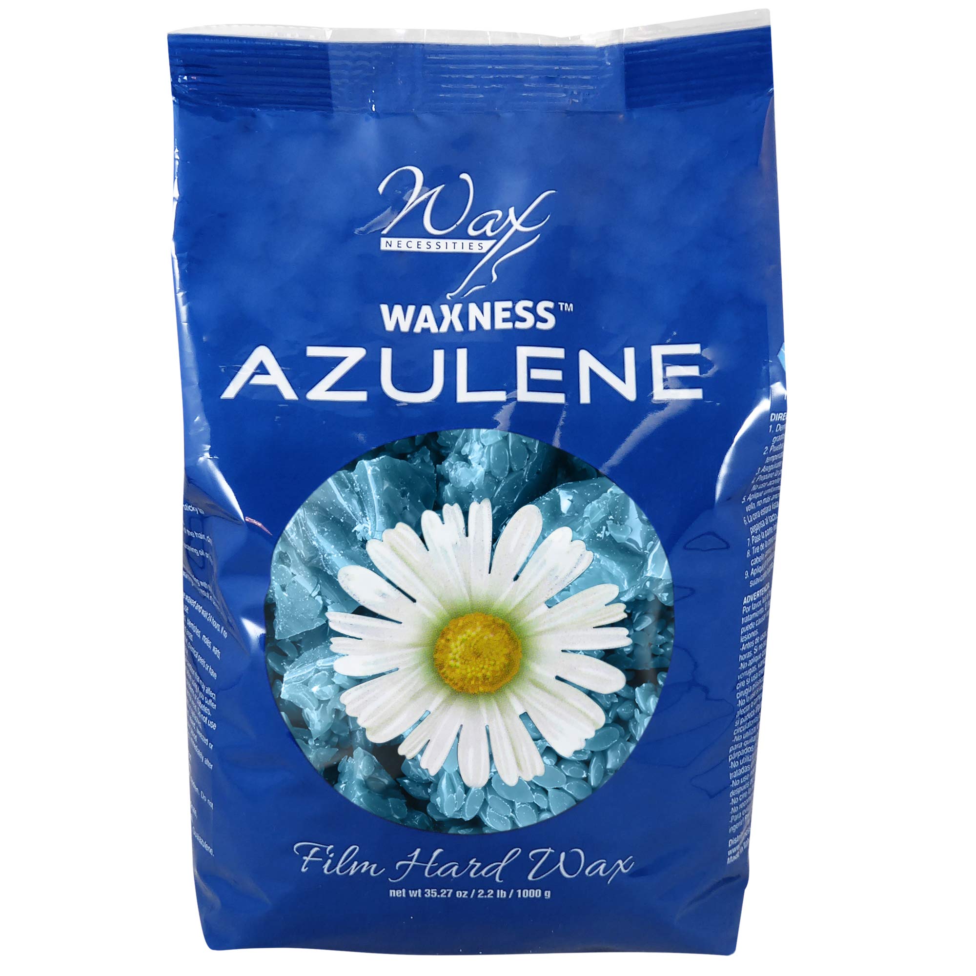 Wax Necessities Azulene wax beads chunks show versatile prep for smooth underarm waxing