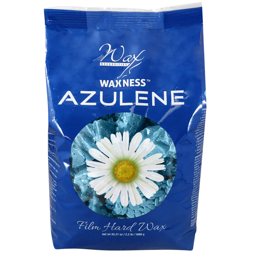 Wax Necessities Azulene wax beads chunks show versatile prep for smooth underarm waxing