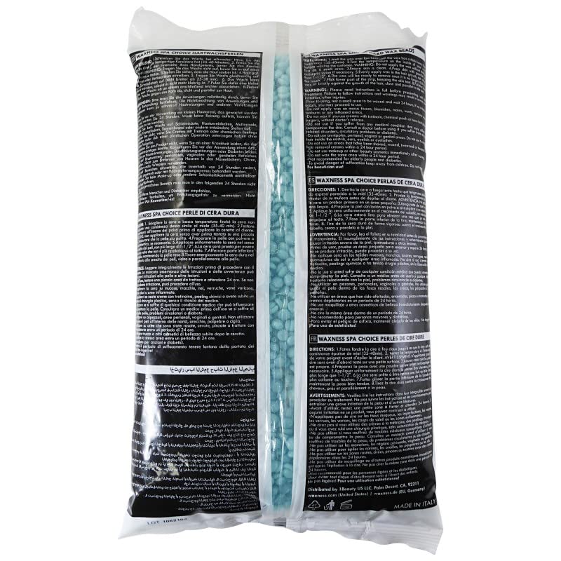 Waxness Spa Choice Aloe Vera Hard Wax Beads Aloe leaf extract adds soothing potential for sensitive skin.