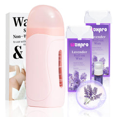 WaxPro Roll On Wax Kit warmers ready for quick at-home waxing sessions