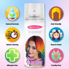 Waybesty color spray used on kids for playful style
