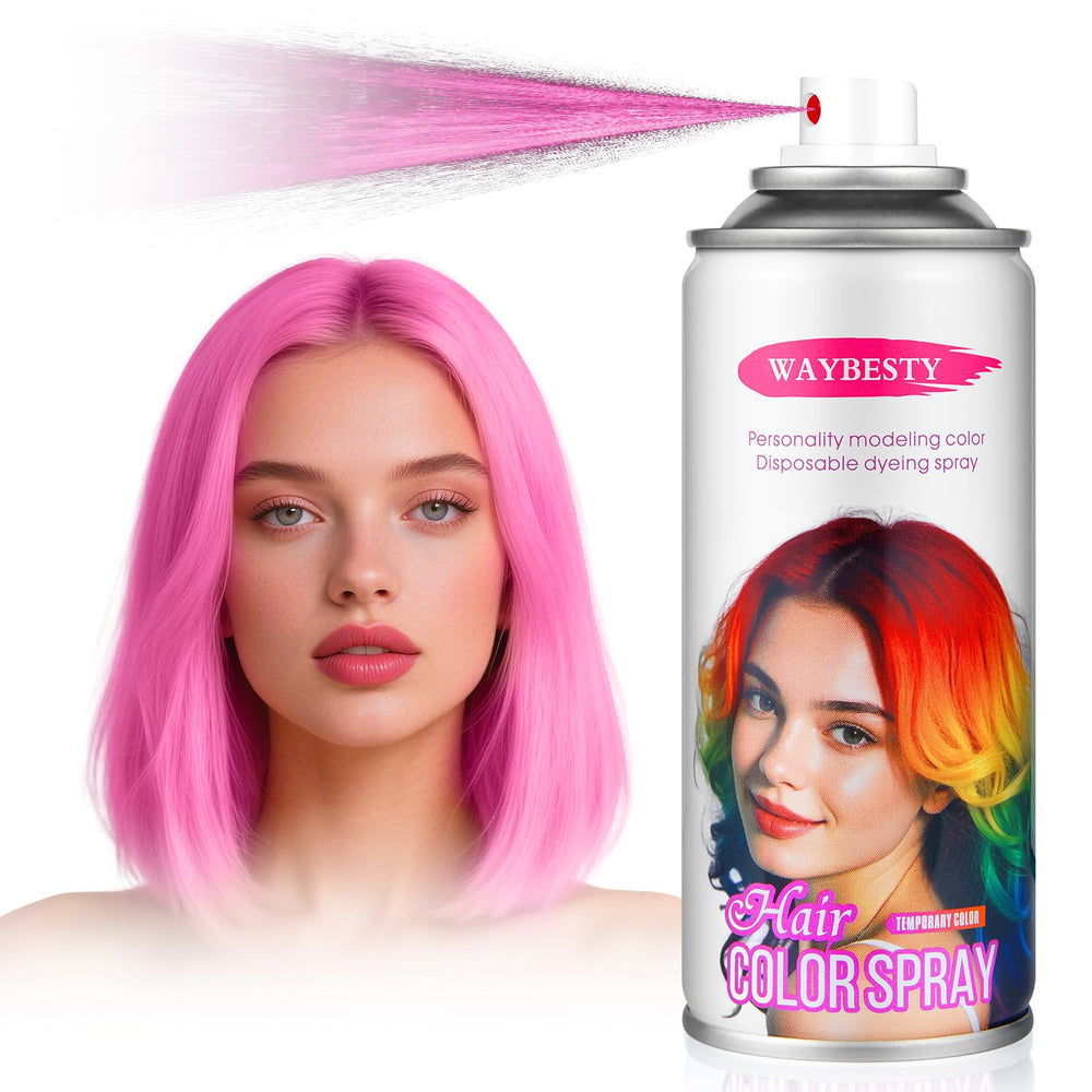 Waybesty temporary hair color spray pink bottle for bold party looks