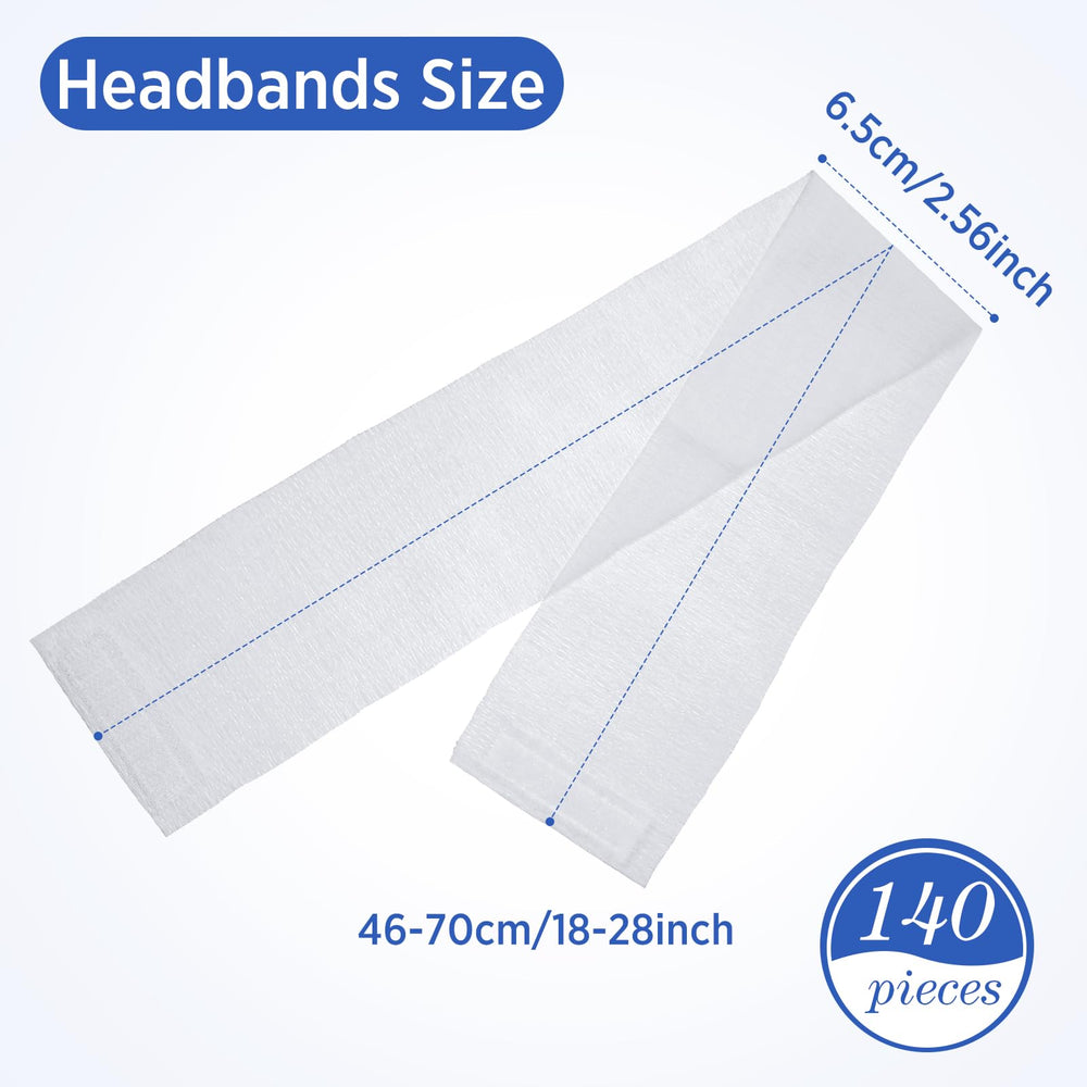 Waydress headbands closeup soft fabric highlights comfortable, breathable non-woven material for skincare routines.
