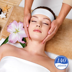 Waydress nonwoven fabric headbands demonstrate breathable, lightweight fit ideal for massages and spa treatments.