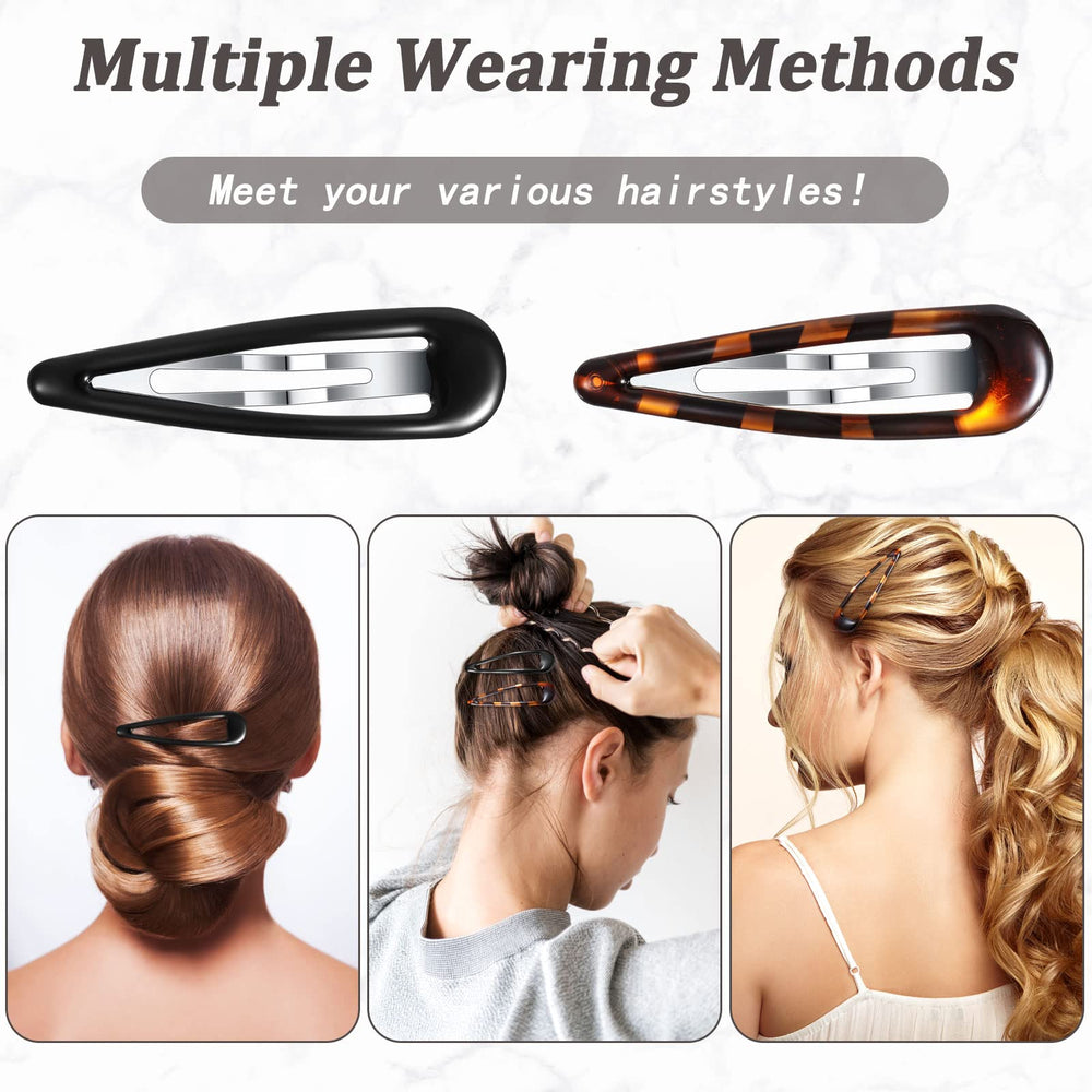 Pinzas Waydress para cabello con diseño oval tortuga de estilo clásico.
