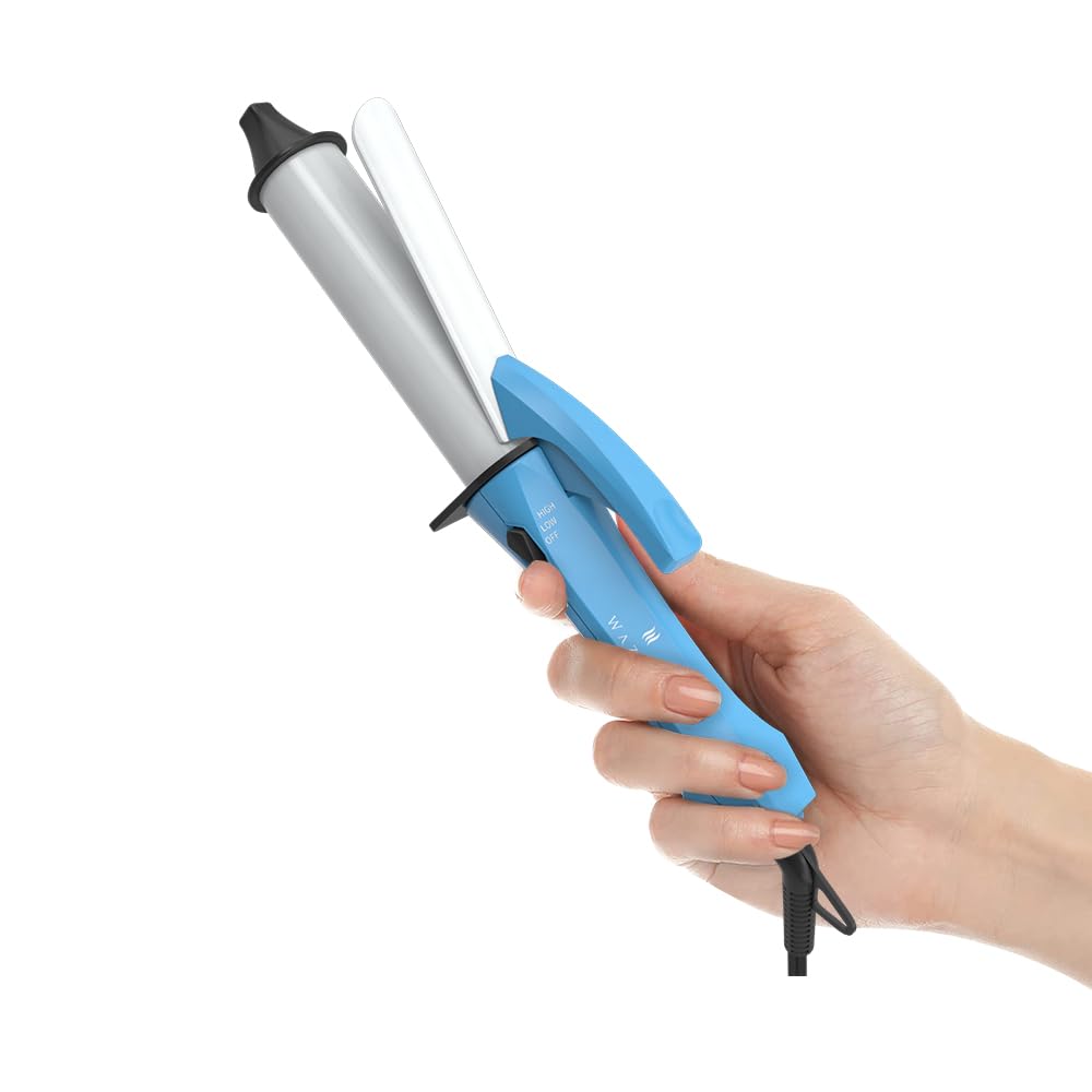 Wazor Ceramic Mini Curling Iron with 1 inch barrel for quick short-hair curls