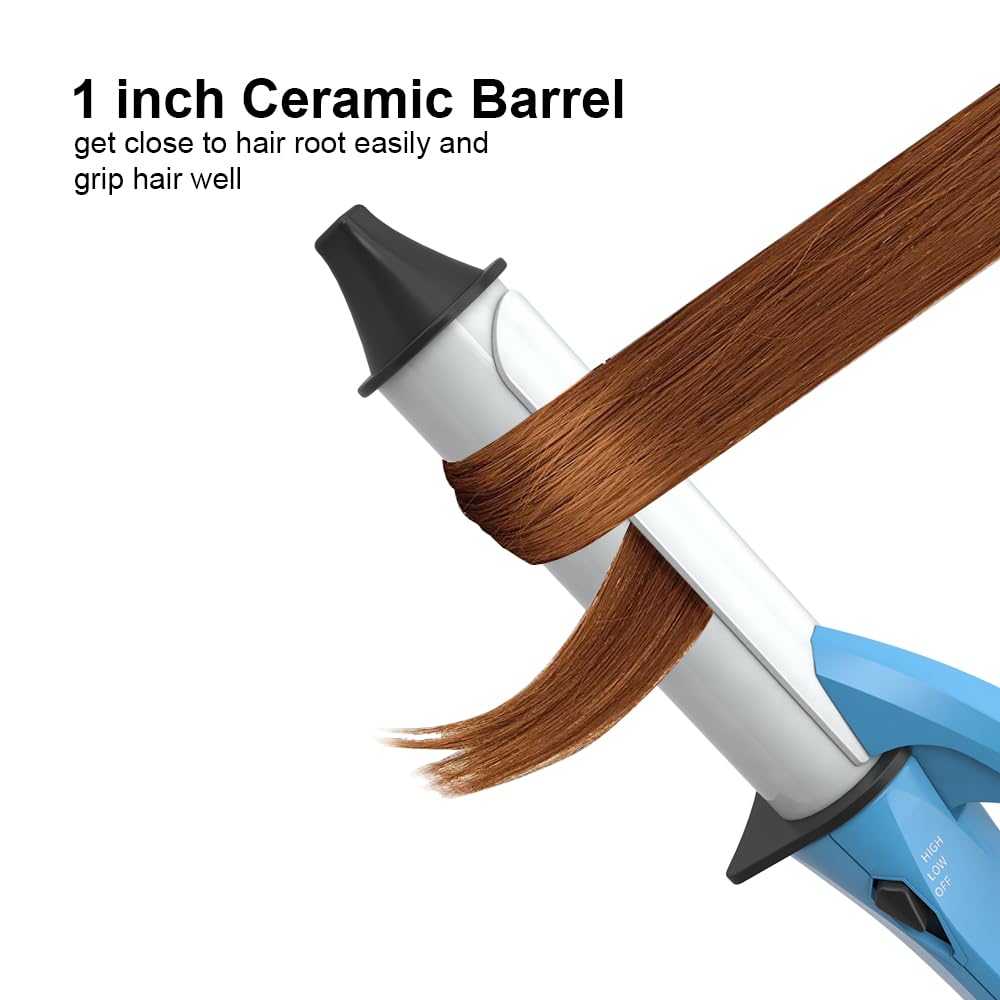 Wazor travel-friendly mini curling iron in compact design for easy packing