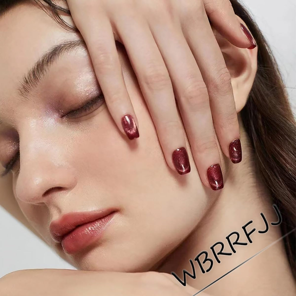 WBRRFJJ full-cover acrylic nails removable with warm water for reuse.
